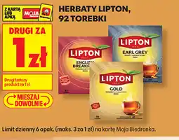 Biedronka Herbata Lipton, 92 torebki oferta