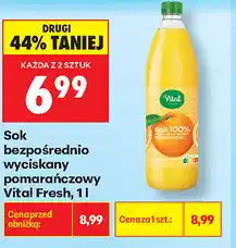 Biedronka Sok bezpośrednio wyciskany pomarańczowy Vital Fresh oferta