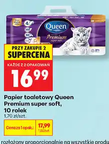 Biedronka Papier toaletowy Queen Premium super soft, 10 rolek oferta