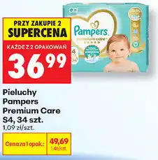 Biedronka Pieluchy Pampers Premium Care S4, 34 szt oferta