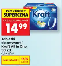 Biedronka Tabletki do zmywarki Kraft All in One, 38 szt oferta
