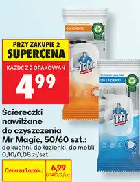 Biedronka Ściereczki nawilżane do czyszczenia Mr Magic oferta