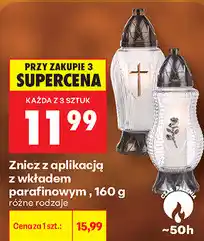 Biedronka Znicz z aplikacją z wkładem parafinowym oferta