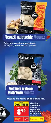 Biedronka Pielmieni wołowo-wieprzowe lub pierożki azjatyckie Mooroz oferta