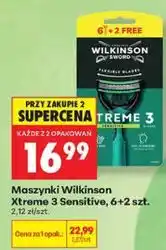 Biedronka Maszynki Wilkinson Xtreme 3 Sensitive, 6+2 szt oferta