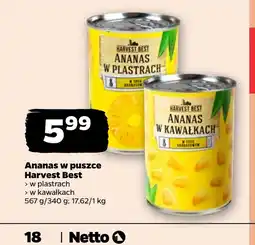 Netto Ananas w puszce Harvest Best oferta