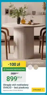 ERLI Okrągły stół rozkładany Ovalio oferta