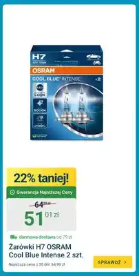 ERLI Żarówki H7 Osram Cool Blue Intense 2-pak oferta