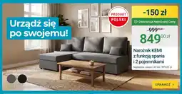 ERLI Narożnik Kemi z funkcją spania i 2 pojemnikami oferta
