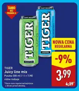 ALDI Napój energetyczny Juicy line mix kaktus Tiger oferta