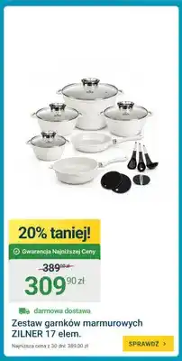 ERLI Zestaw garnków marmurowych Zilner 17 elem oferta