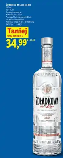Lidl ŻOŁĄDKOWA DE LUXE Wódka oferta