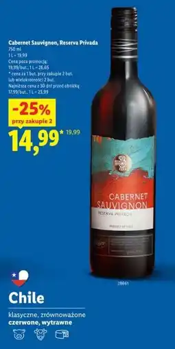 Lidl Cabernet Sauvignon Reserva Privada oferta