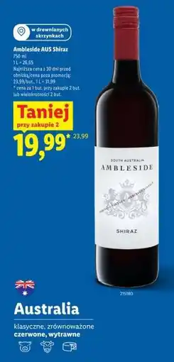 Lidl Ambleside AUS Shiraz oferta