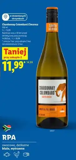 Lidl CHARDONNAY/COLOMBARD, CIMAROSA oferta