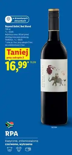 Lidl Beyond Belief Red Blend oferta