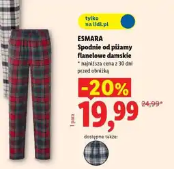 Lidl ESMARA Spodnie od piżamy flanelowe damskie oferta