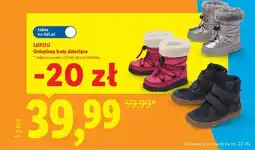 Lidl LUPILU Ocieplane buty dziecięce oferta
