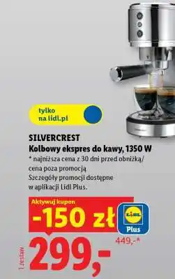 Lidl SILVERCREST Kolbowy ekspres do kawy, 1350 W oferta