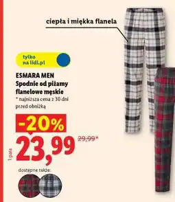 Lidl ESMARA MEN Spodnie od piżamy flanelowe męskie oferta