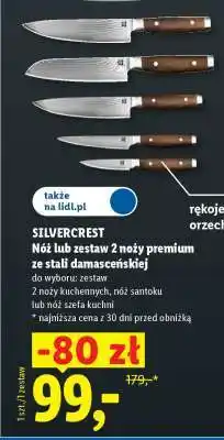 Lidl SILVERCREST Nóż lub zestaw 2 noży premium ze stali damasceńskiej oferta