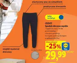 Lidl Crivit Spodnie dresowe męskie oferta