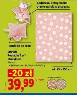 Lidl LUPILU Poduszka 2 w 1 z kocykiem oferta
