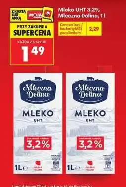 Biedronka Mleko UHT 3,2% Mleczna Dolina, 1l oferta