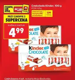 Biedronka Czekolada Kinder, 100 g oferta