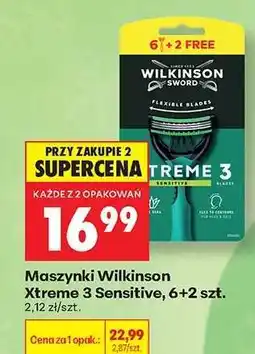Biedronka Maszynki Wilkinson Xtreme 3 Sensitive, 6+2 szt oferta