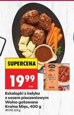 Biedronka Eskalopki z indyka z sosem pieczeniowym Wolno Gotowane Kraina Mięs, 400 g oferta