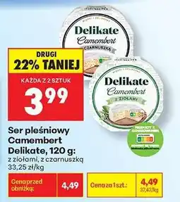 Biedronka Ser pleśniowy Camembert Delikate, 120 g oferta