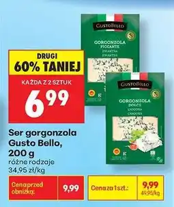 Biedronka Ser gorgonzola Gusto Bello, 200 g oferta