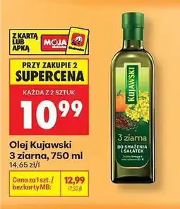 Biedronka Olej Kujawski 3 ziarna, 750 ml oferta