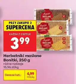 Biedronka Herbatniki maślane Bonitki , 250 g oferta
