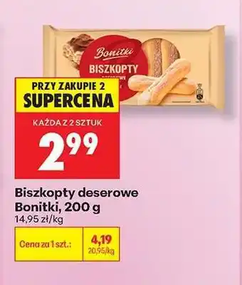 Biedronka Biszkopty deserowe Bonitki, 200 g oferta