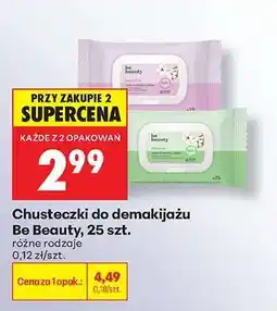 Biedronka Chusteczki do demakijażu Be Beauty, 25 szt oferta