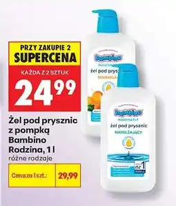 Biedronka Żel pod prysznic z pompką Bambino Rodzina, 1l oferta