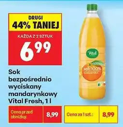 Biedronka Sok bezpośrednio wyciskany mandarynkowy Vital Fresh , 1l oferta