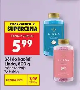 Biedronka Sól do kapieli Linda 800 g oferta