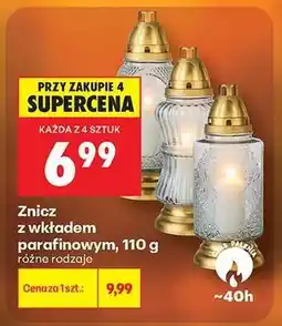 Biedronka Znicz z wkładem parafinowym, 110 g oferta