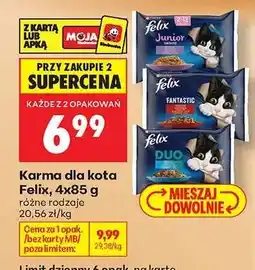 Biedronka Karma dla kota Felix, 4x85 g oferta
