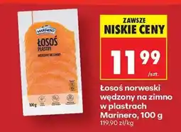 Biedronka Łosoś norweski wędzony na zimno w plastrach Marinero , 100 g oferta