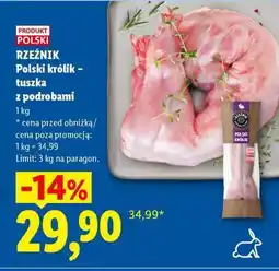 Lidl Rzeźnik Polski królik – tuszka z podrobami oferta