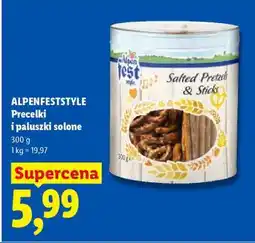 Lidl ALPENFESTSTYLE Precelki i paluszki solone oferta