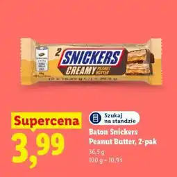 Lidl Baton Snickers Peanut Butter, 2-pak oferta