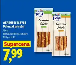 Lidl ALPENFESTSTYLE Paluszki grissini oferta
