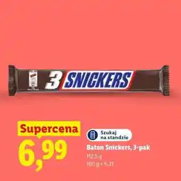 Lidl Baton Snickers, 3-pak oferta