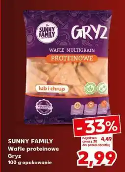 Kaufland SUNNY FAMILY Wafle proteinowe Gryz oferta