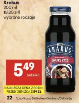 Delikatesy Centrum Koncentrat Barszcz Krakus oferta